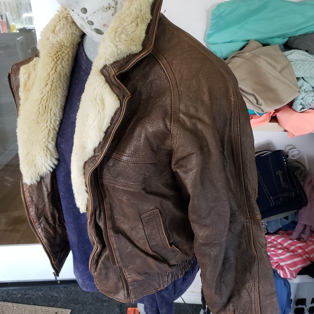 AVIATOR Bomber jacket 💯 AUTHENTIC - Picture 3 of 4